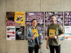 Ferdinand Boddin (links) und Florian Polte präsentieren ihre Gestaltungsideen