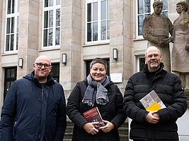 Sind an der Aufarbeitung der Psychiatrie in der DDR beteiligt: Tilman Wickert (l.), Dr. Kathleen Haack und Prof. Dr. Ekkehardt Kumbier 