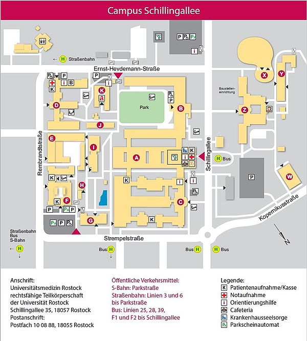 Lageplan Campus Schillingallee