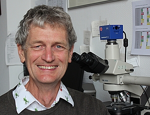 Prof. Martin Witt untersucht Gewebeproben verstorbener Corona-Patienten