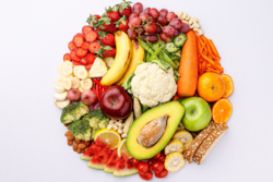 Kreis aus Obst und Gemüse