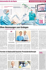 Zeitungsseite mit Fotos und Text