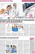 Zeitungsseite mit Fotos und Text