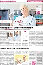 Zeitungsseite mit Fotos und Text