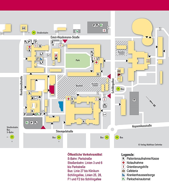 Lageplan vom Campus Schillingallee